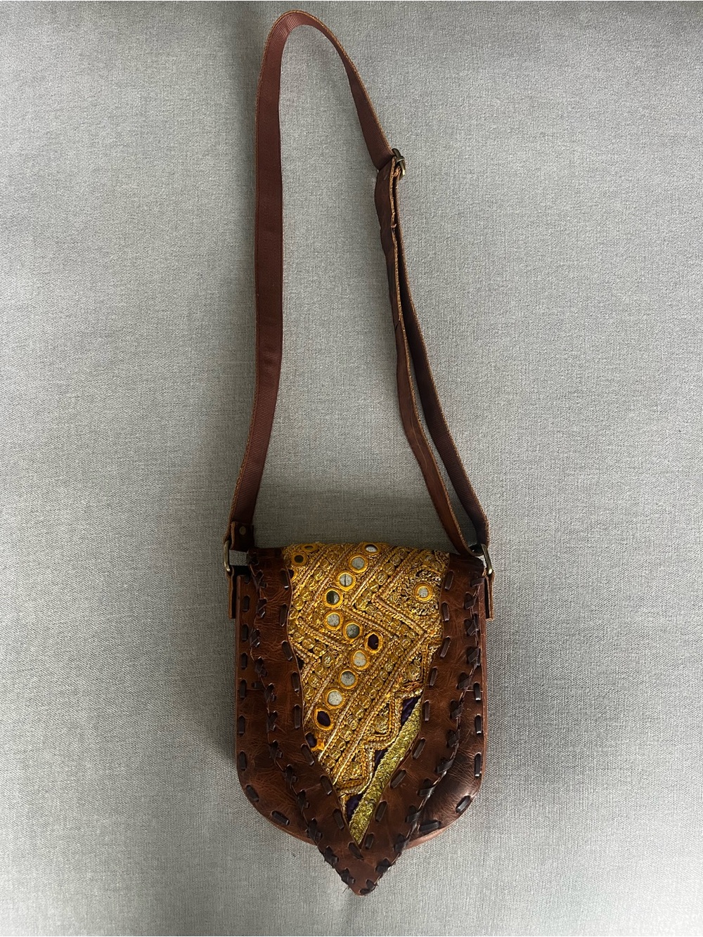 Brown Leather Crossbody Bag